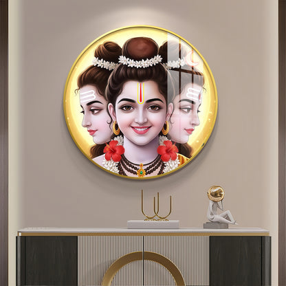 Gurudev Datt Premium Acrylic Round Wall Art
