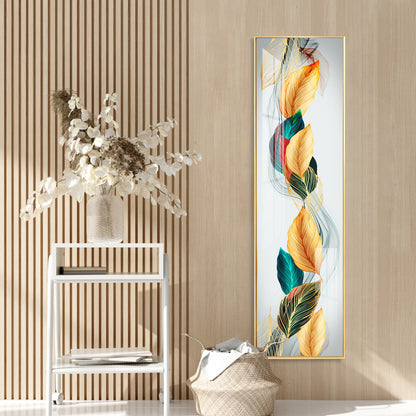 Flowing Leaves Premium Acrylic Vertical Wall Art