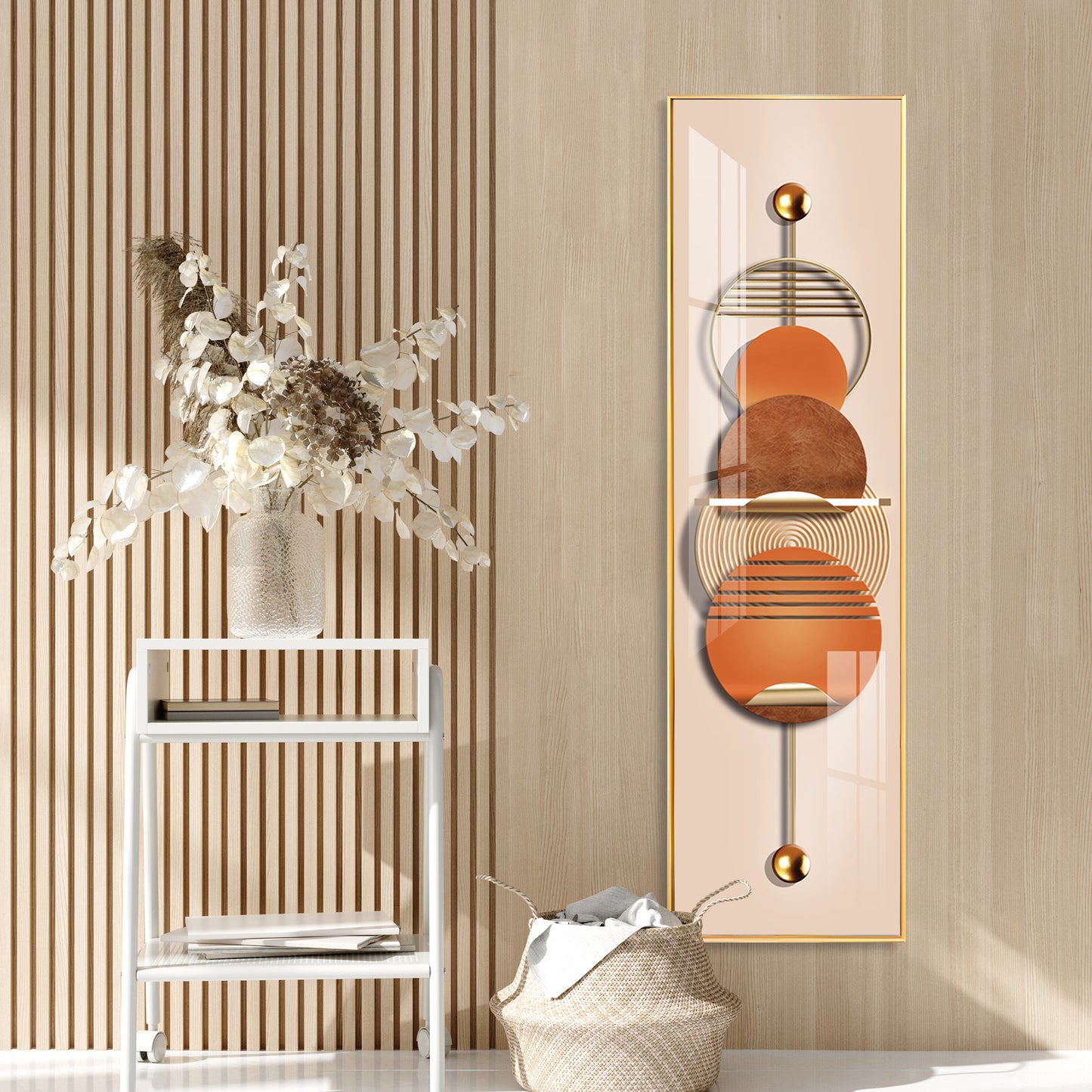 Creative Decor Abstract Geometry Premium Acrylic Vertical Wall Art