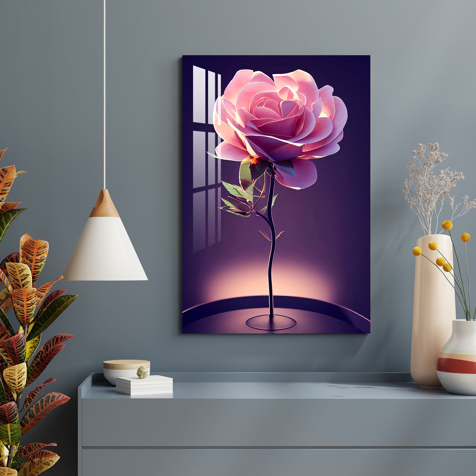 The Pink Beauty Acrylic Wall Art