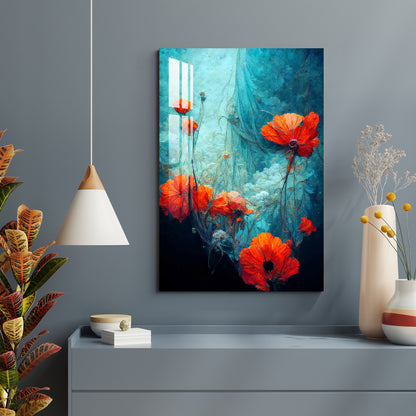 California Poppy Flowers Acrylic Wall Art