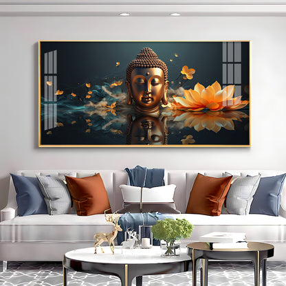 Descent Buddha Premium Acrylic Horizontal Wall Art