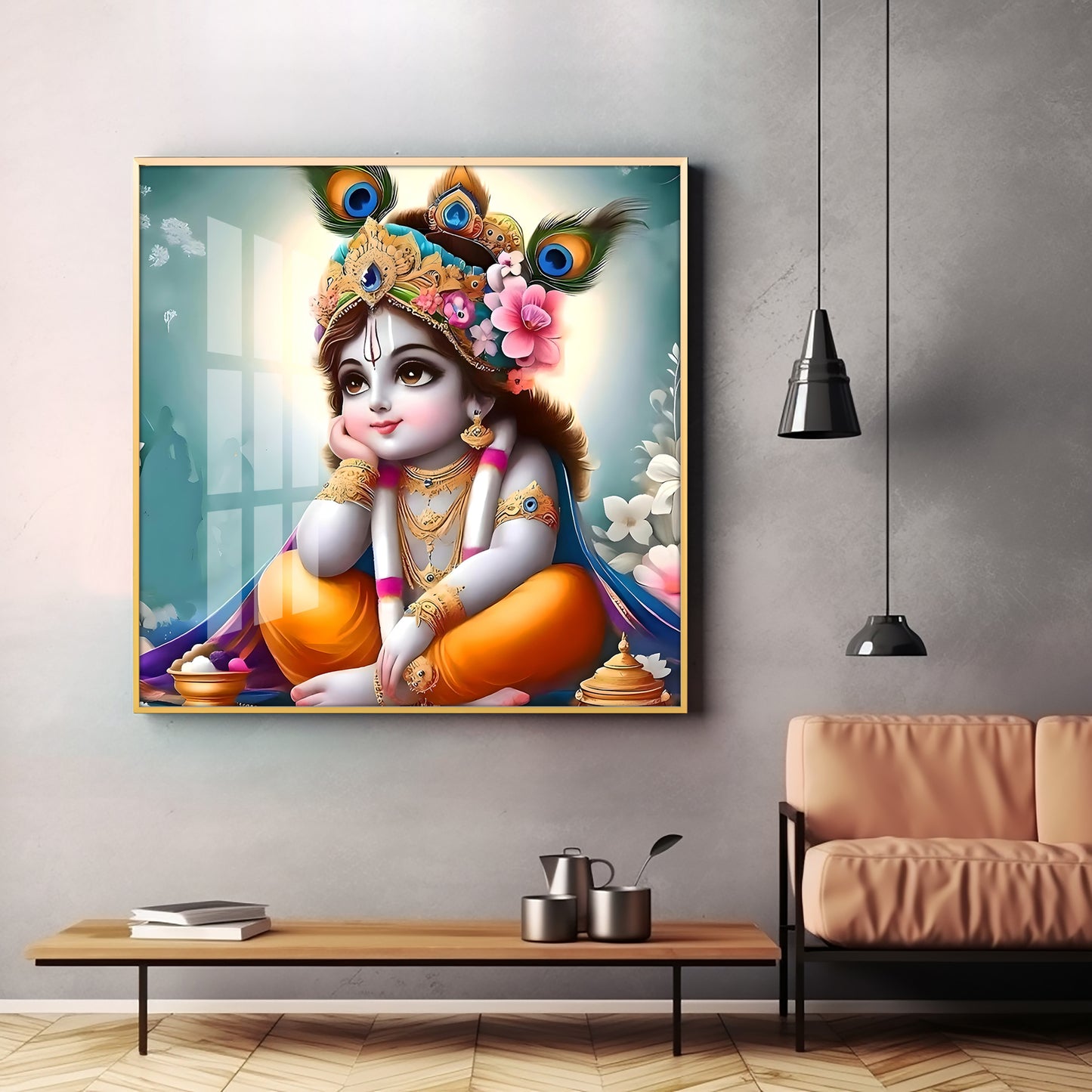 Little Kanha Premium Acrylic Square Wall Art