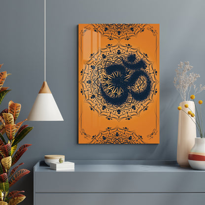 Aum With Mandala Art Acrylic Wall Art