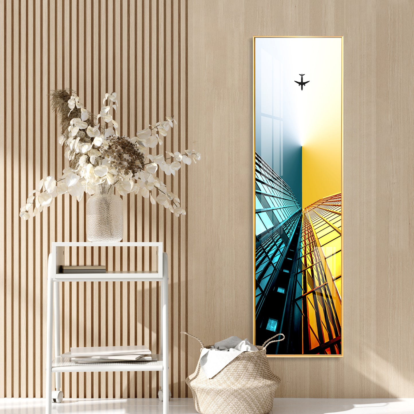 Tall Skyscrapers Premium Acrylic Vertical Wall Art
