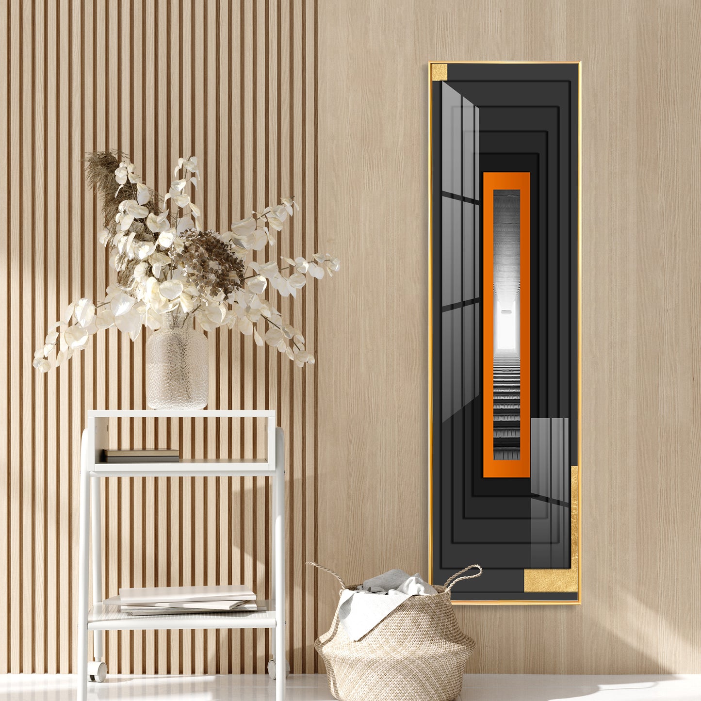 Ember Glow Frame Premium Acrylic Vertical Wall Art