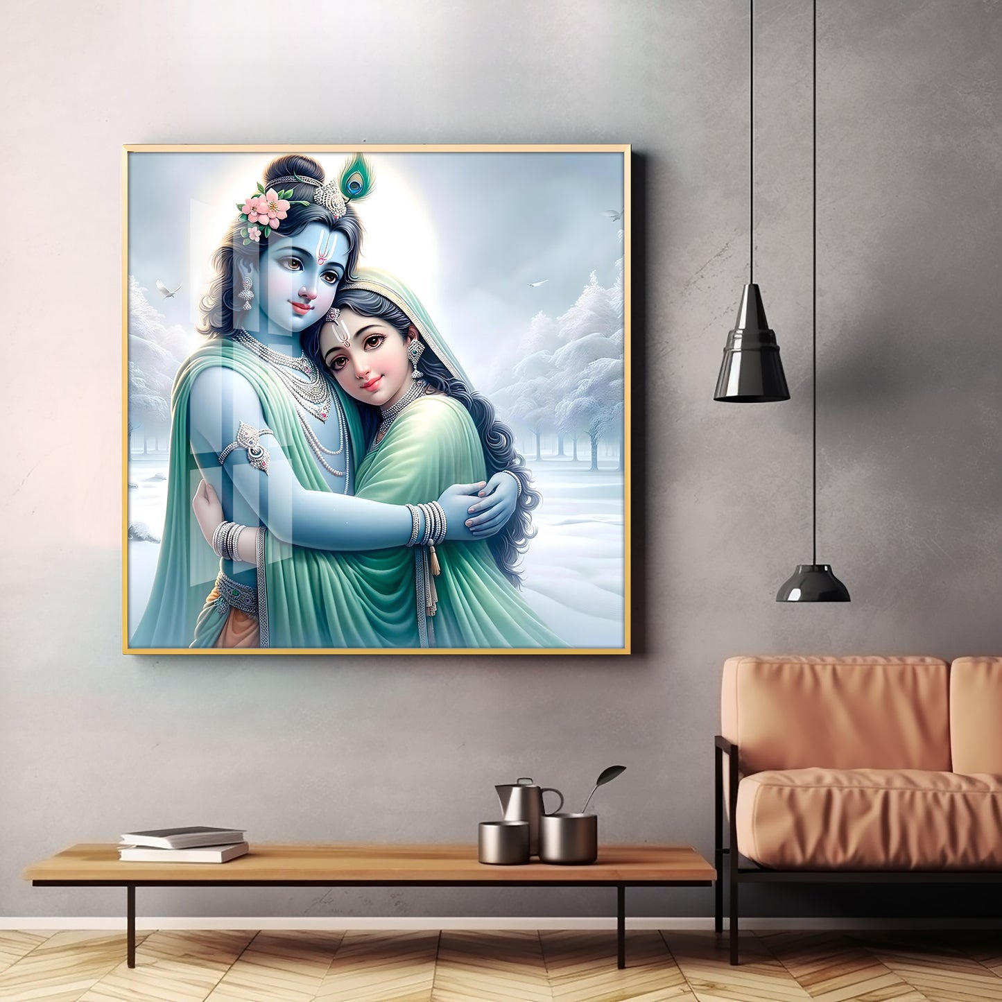 Shyam Kishori Premium Acrylic Square Wall Art