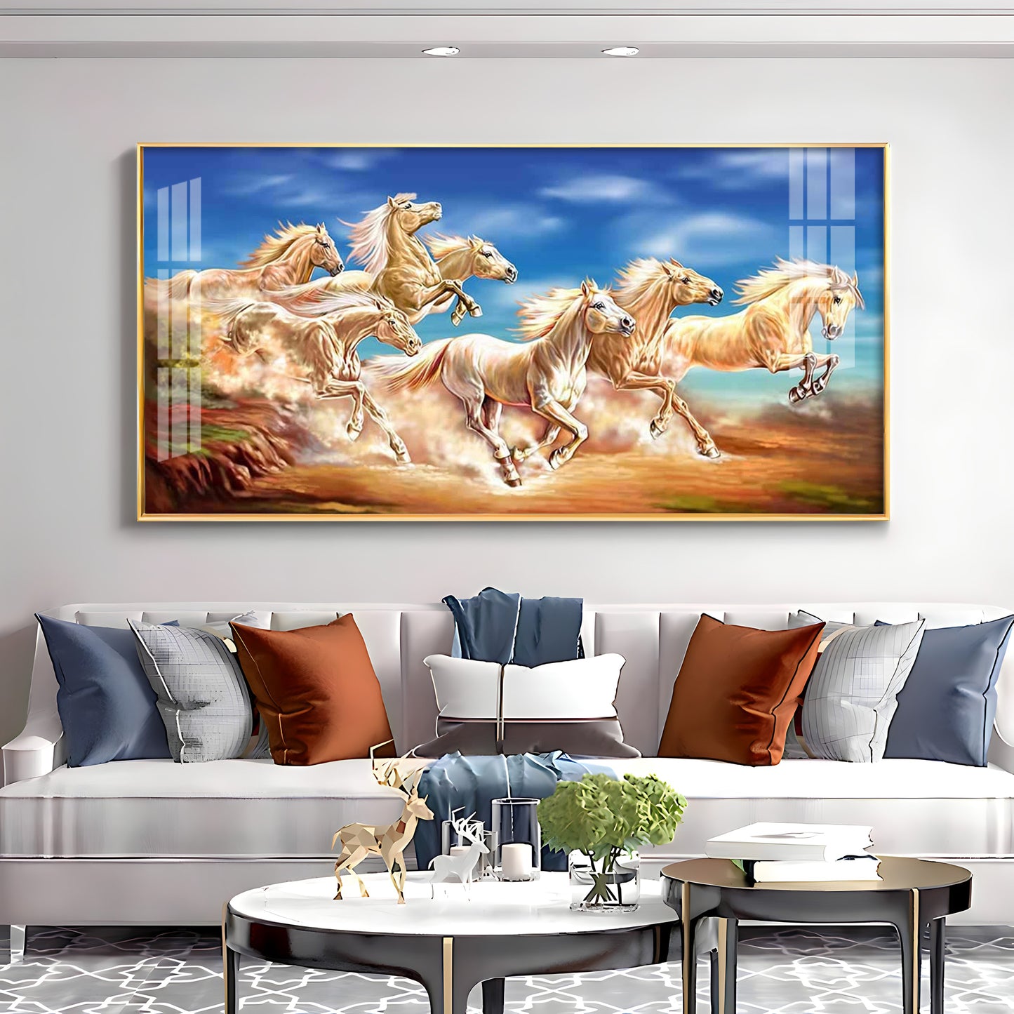 Lucky Horses Premium Acrylic Horizontal Wall Art