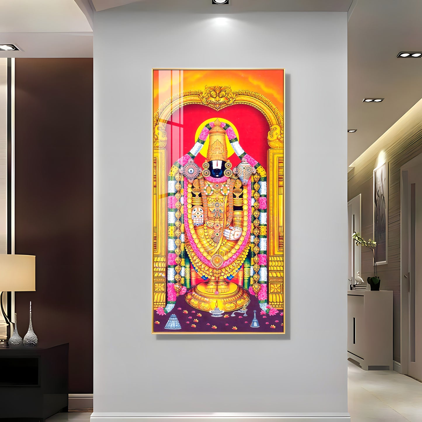 Tirupati Balaji Premium Acrylic Vertical Wall Art