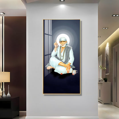 Om Sai Premium Acrylic Vertical Wall Art