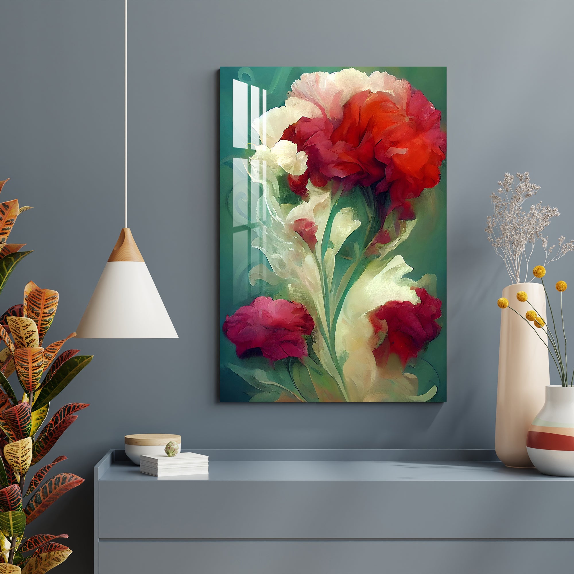 Poetic Flowers Acrylic Wall Art