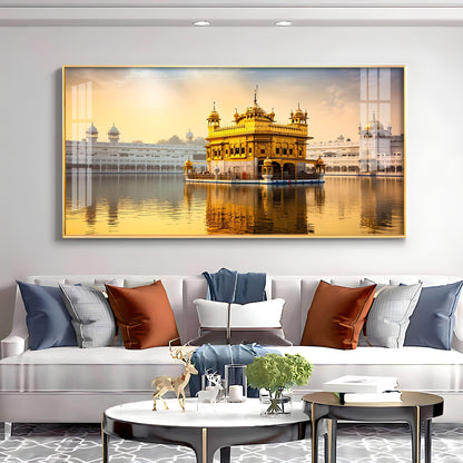 Golden Glory Premium Acrylic Horizontal Wall Art