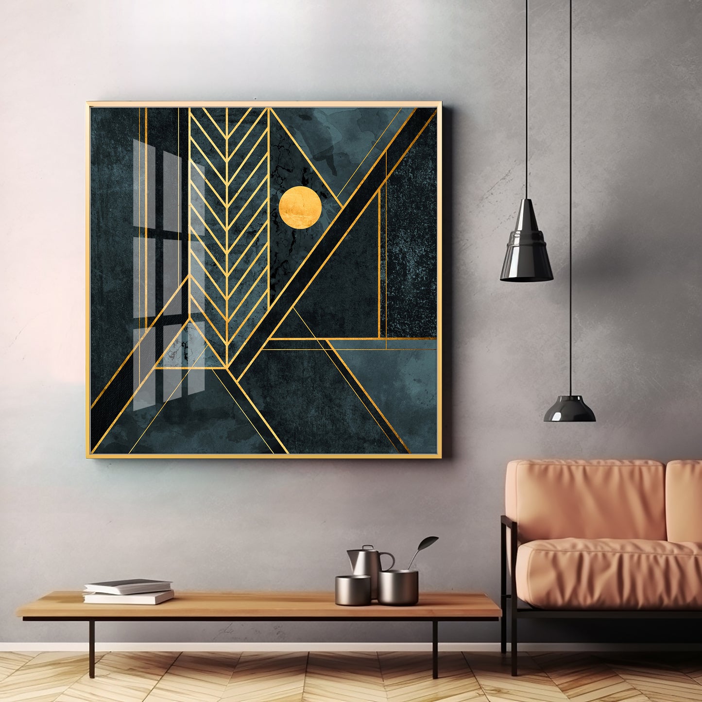 Urban Abstract Design Premium Acrylic Square Wall Art