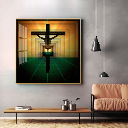 The Jesus Cross Premium Acrylic Square Wall Art