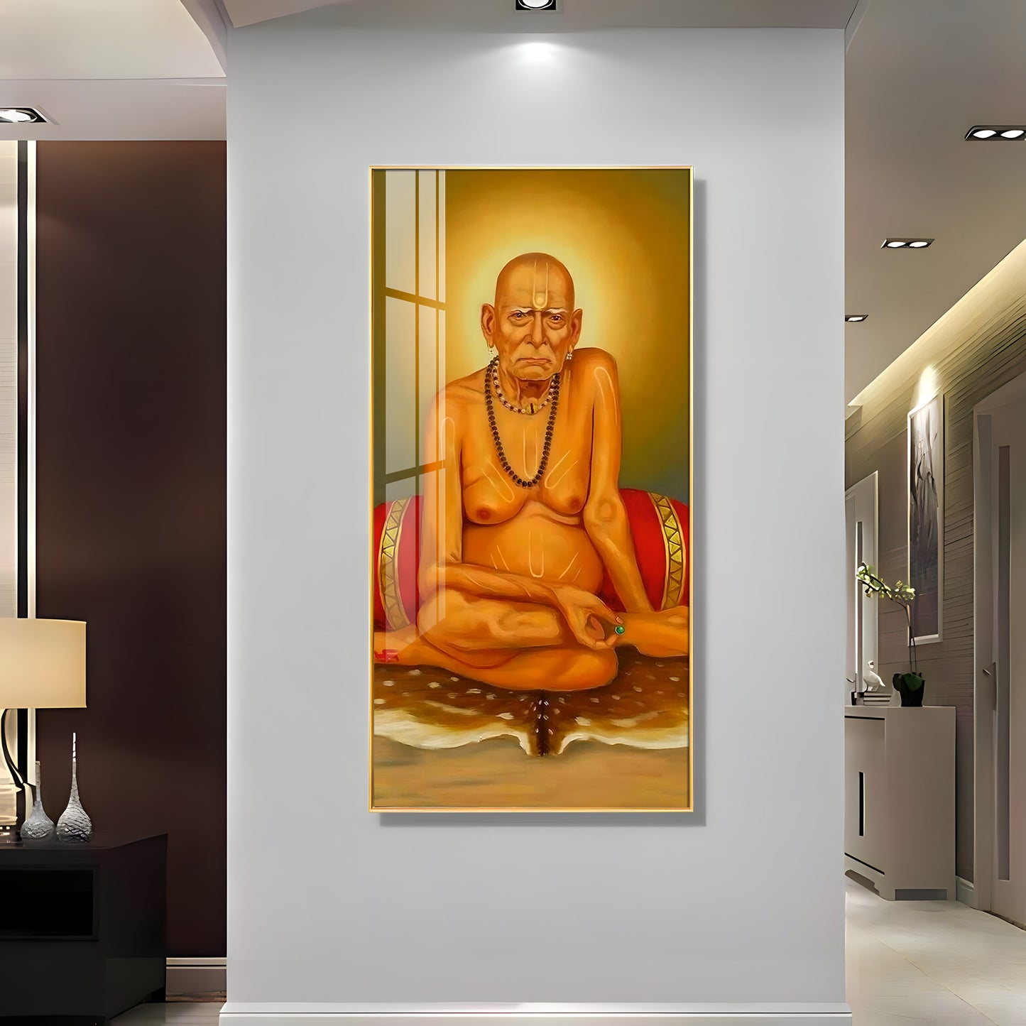 Swami Samarth Premium Acrylic Vertical Wall Art