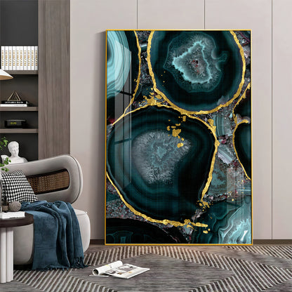 Abstract Art Agate Stone Premium Acrylic Vertical Wall Art