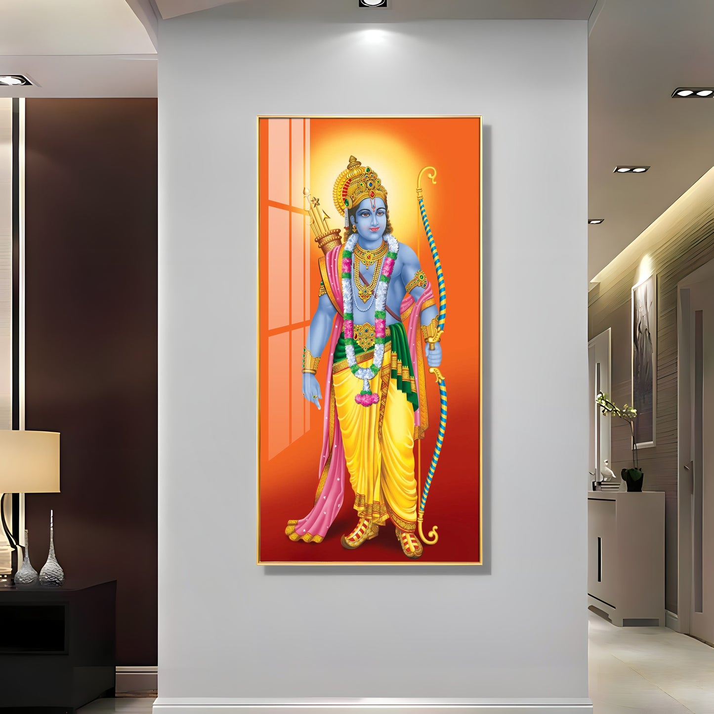 Lord Shri Ram Premium Acrylic Vertical Wall Art