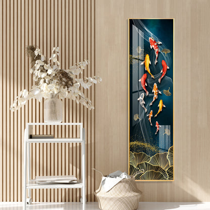 Koi Fish Premium Acrylic Vertical Wall Art