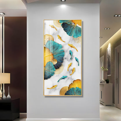 Colorful Koi Fishes Luxury Crystal Wall Art