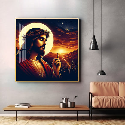 Lord Jesus Christ Premium Acrylic Square Wall Art