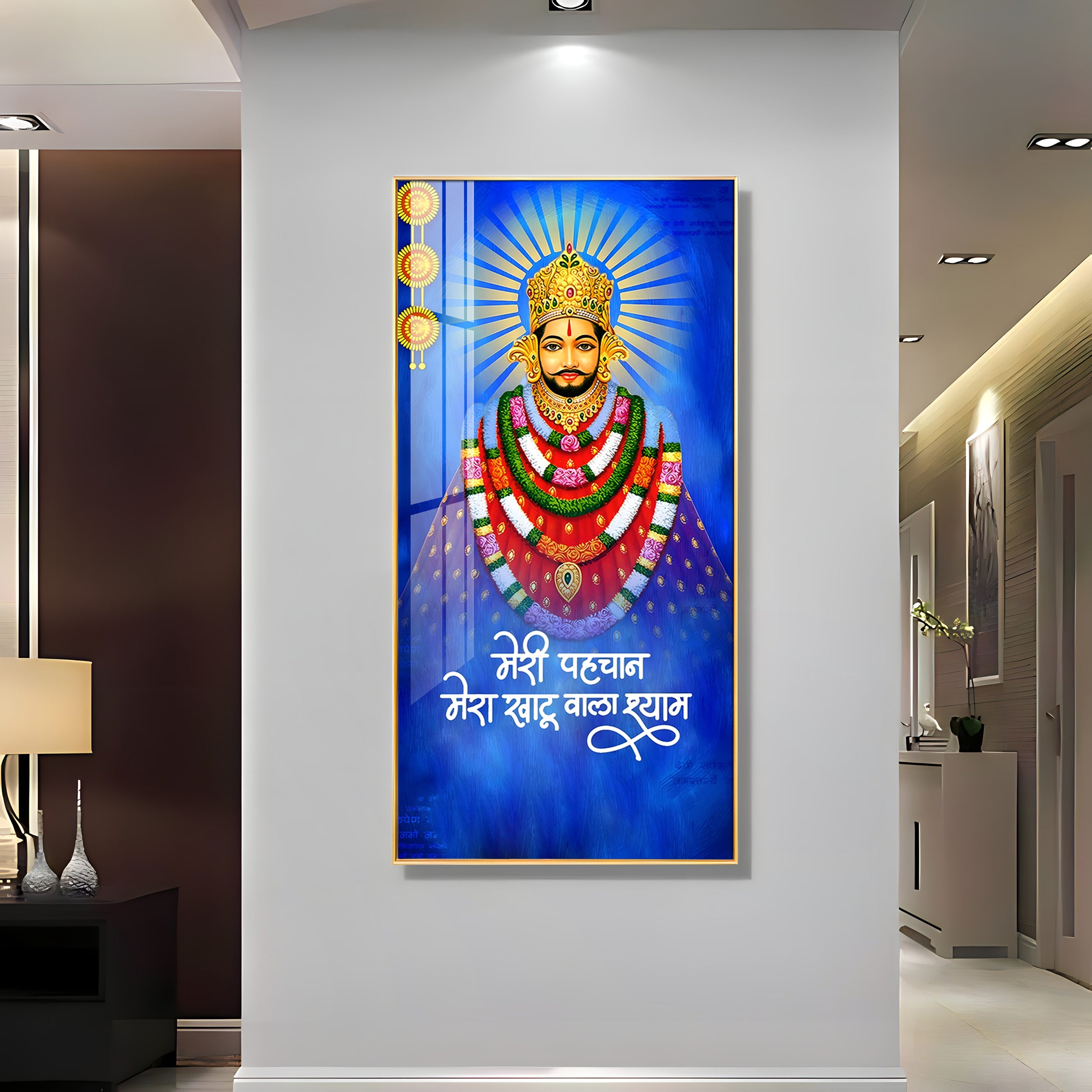 Magical Shyam Baba Premium Acrylic Vertical Wall Art
