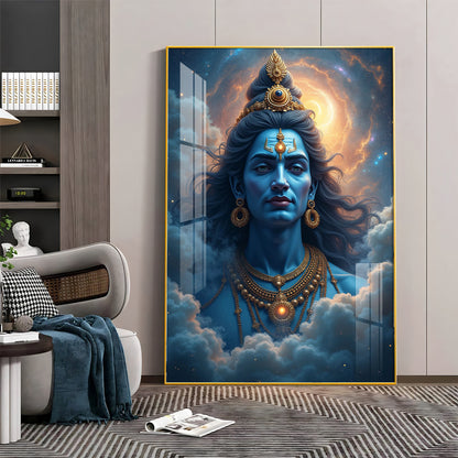 Lord Shiva Cloudscape Premium Acrylic Wall Art