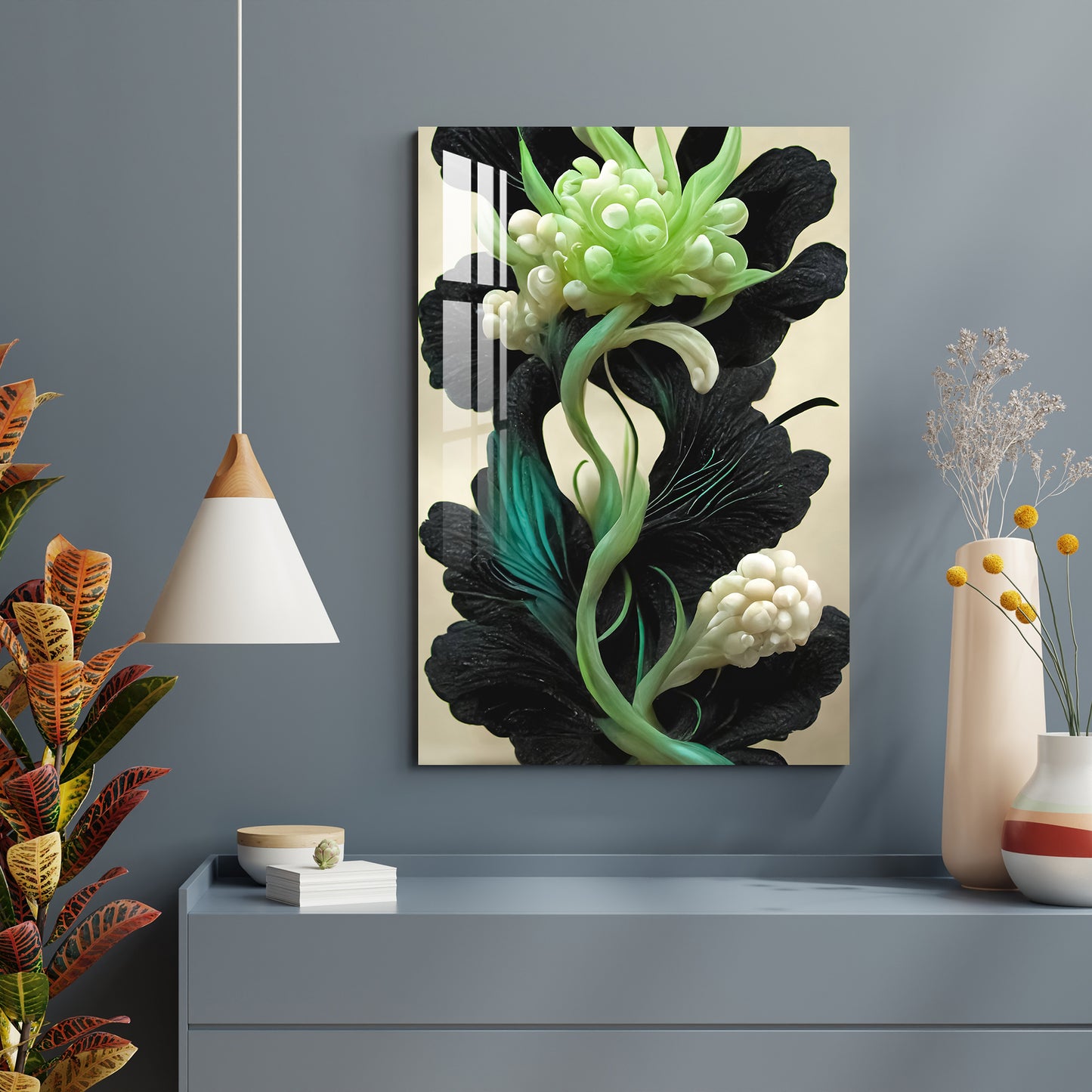 Oceanic Flowers Acrylic Wall Art