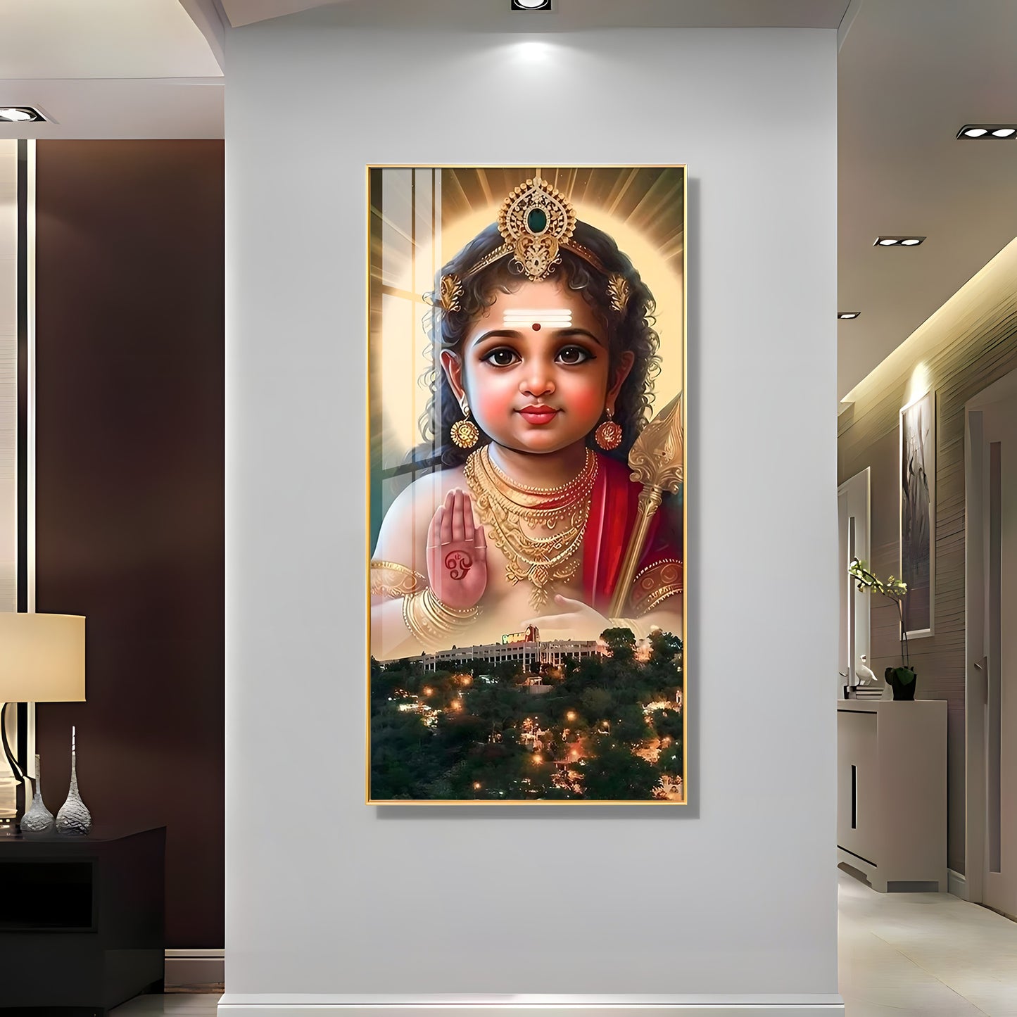 Lord Muruga Premium Acrylic Vertical Wall Art