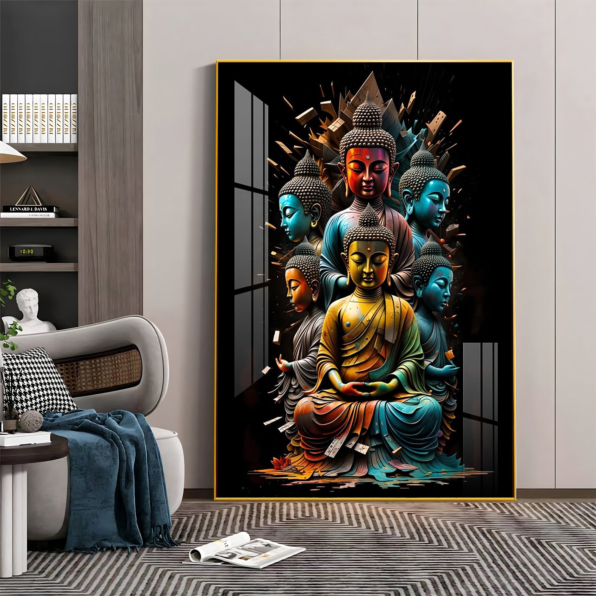 Lord Buddha Premium Acrylic Vertical Wall Art