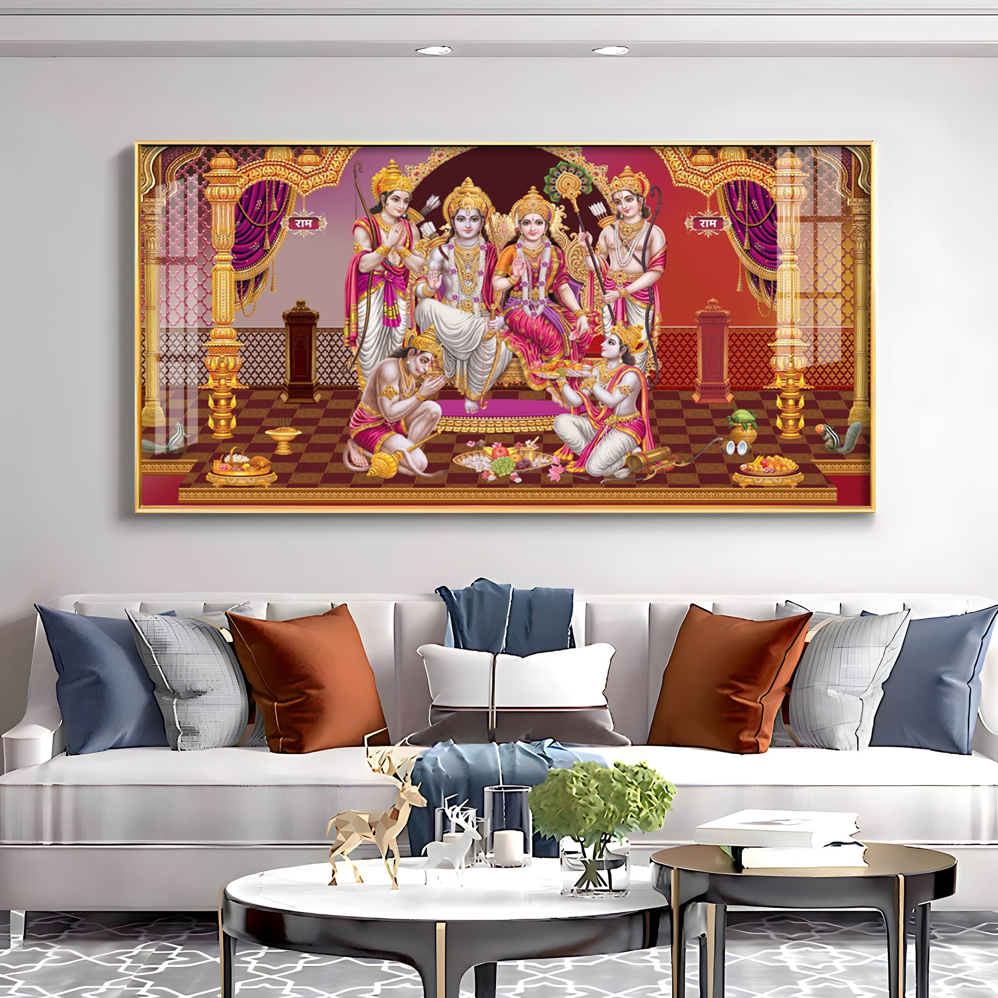 Shri Ram Darbar Premium Acrylic Horizontal Wall Art