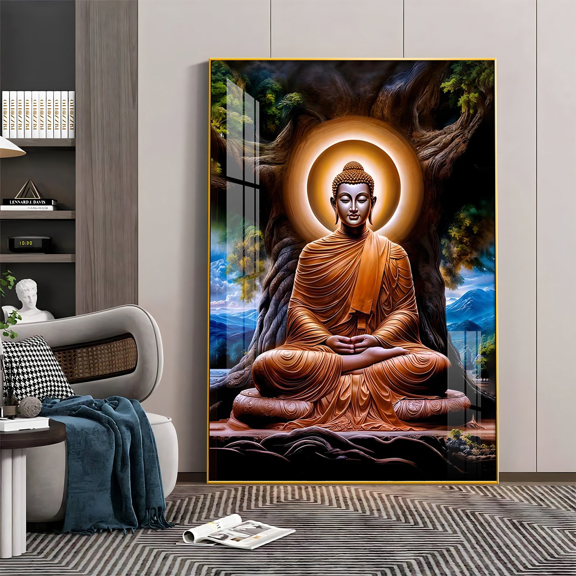 Masstone Buddha Premium Acrylic Vertical Wall Art