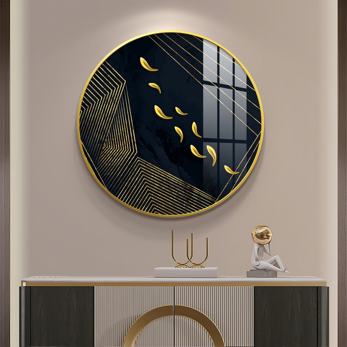 Golden Artwork Premium Acrylic Round Wall Art