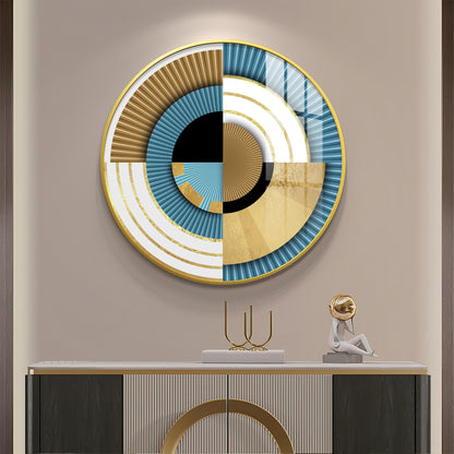 Luxe Waves Premium Acrylic Round Wall Art