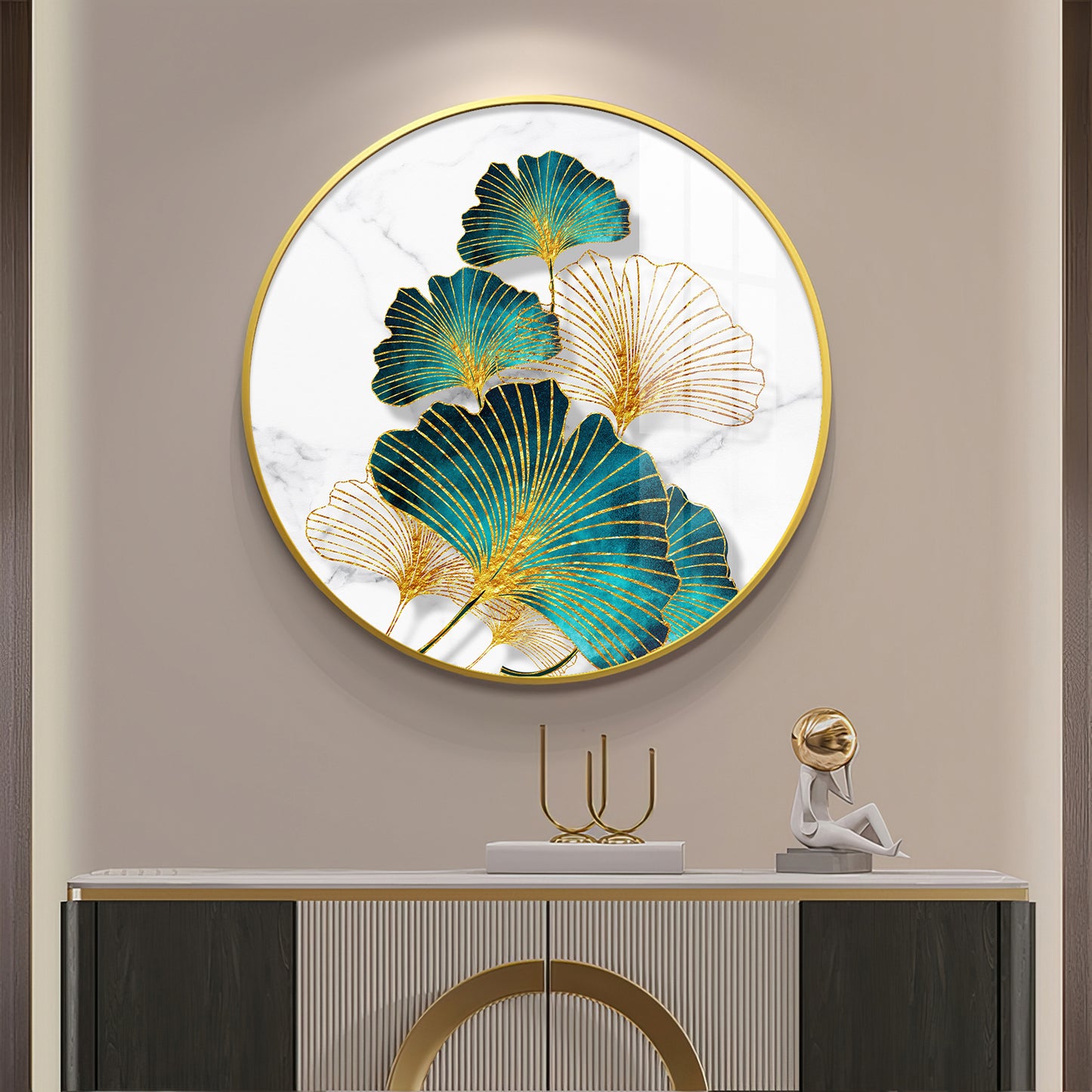 Emerland Petal Art Premium Acrylic Round Wall Art