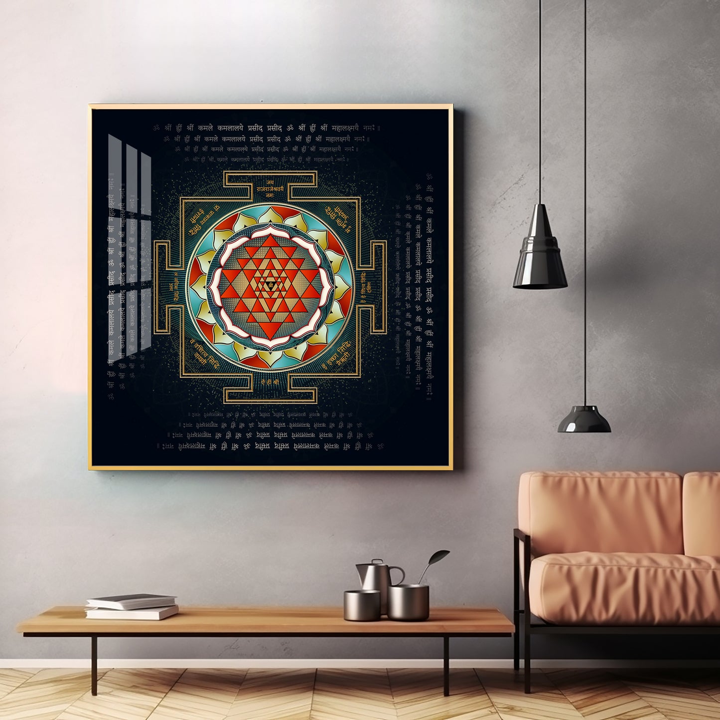 Shri Yantra Premium Acrylic Square Wall Art