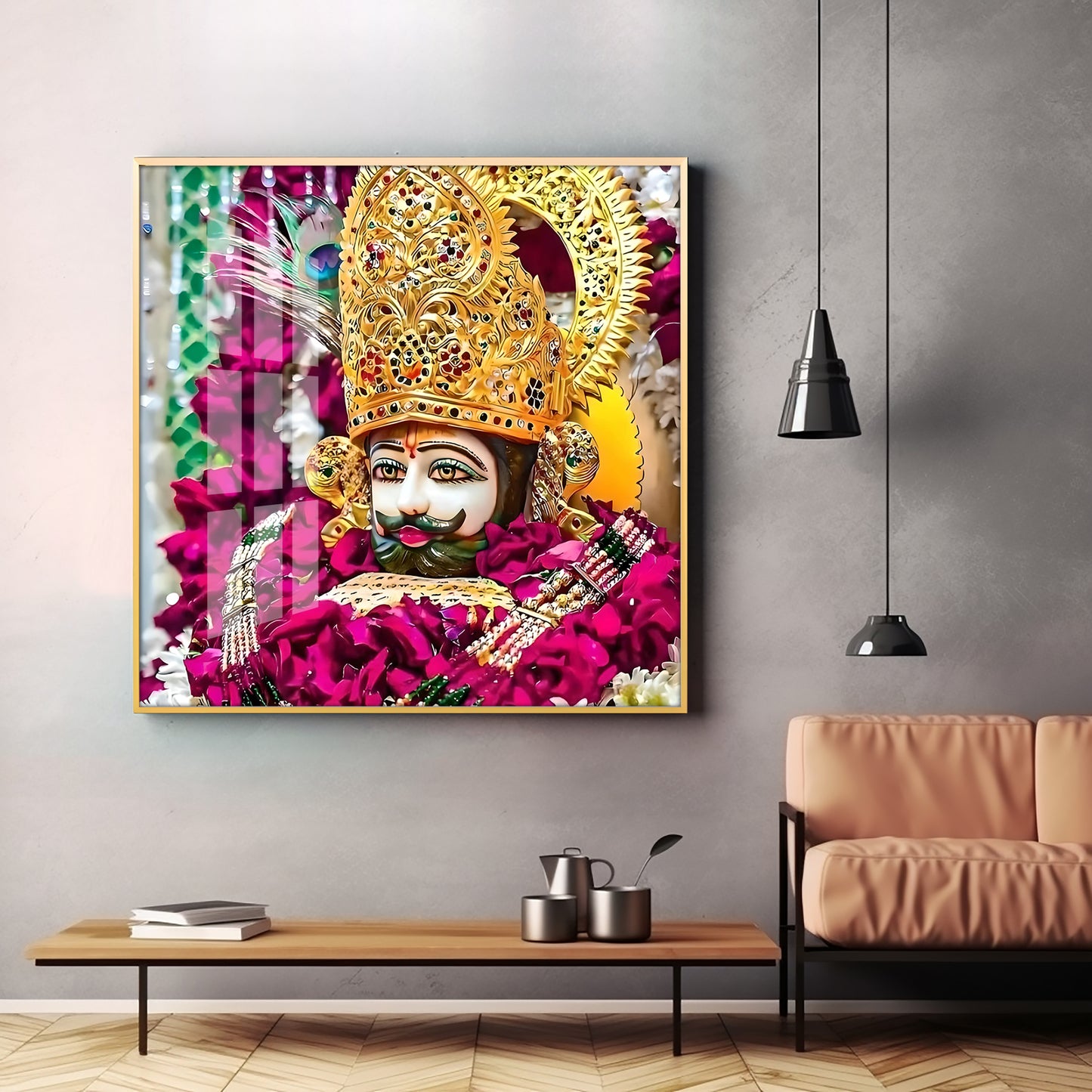 Teen Baand Dhaari Premium Acrylic Square Wall Art