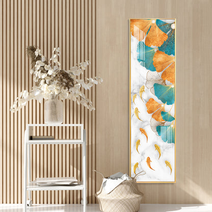 Gingko leaves Fish Premium Acrylic Vertical Wall Art