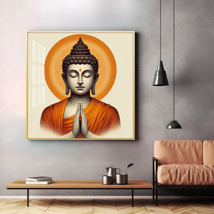 Lord Buddha Premium Acrylic Square Wall Art