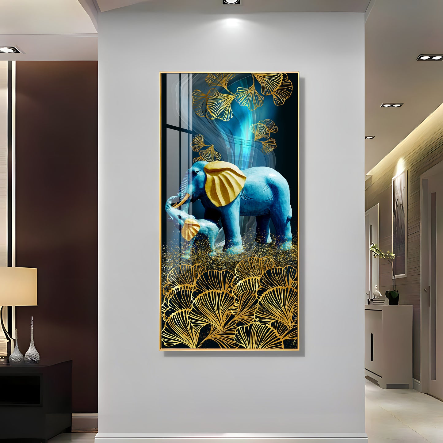 Mystical Elephants Premium Acrylic vertical Wall Art