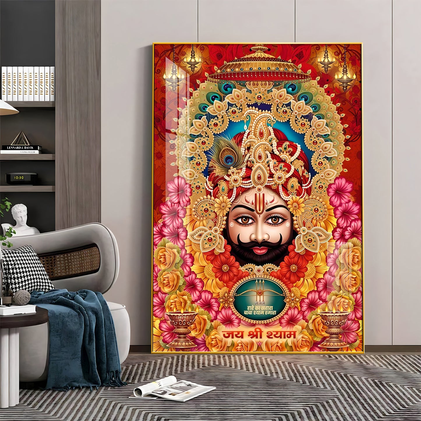 Shree Lakhdatar Premium Acrylic Vertical Wall Art