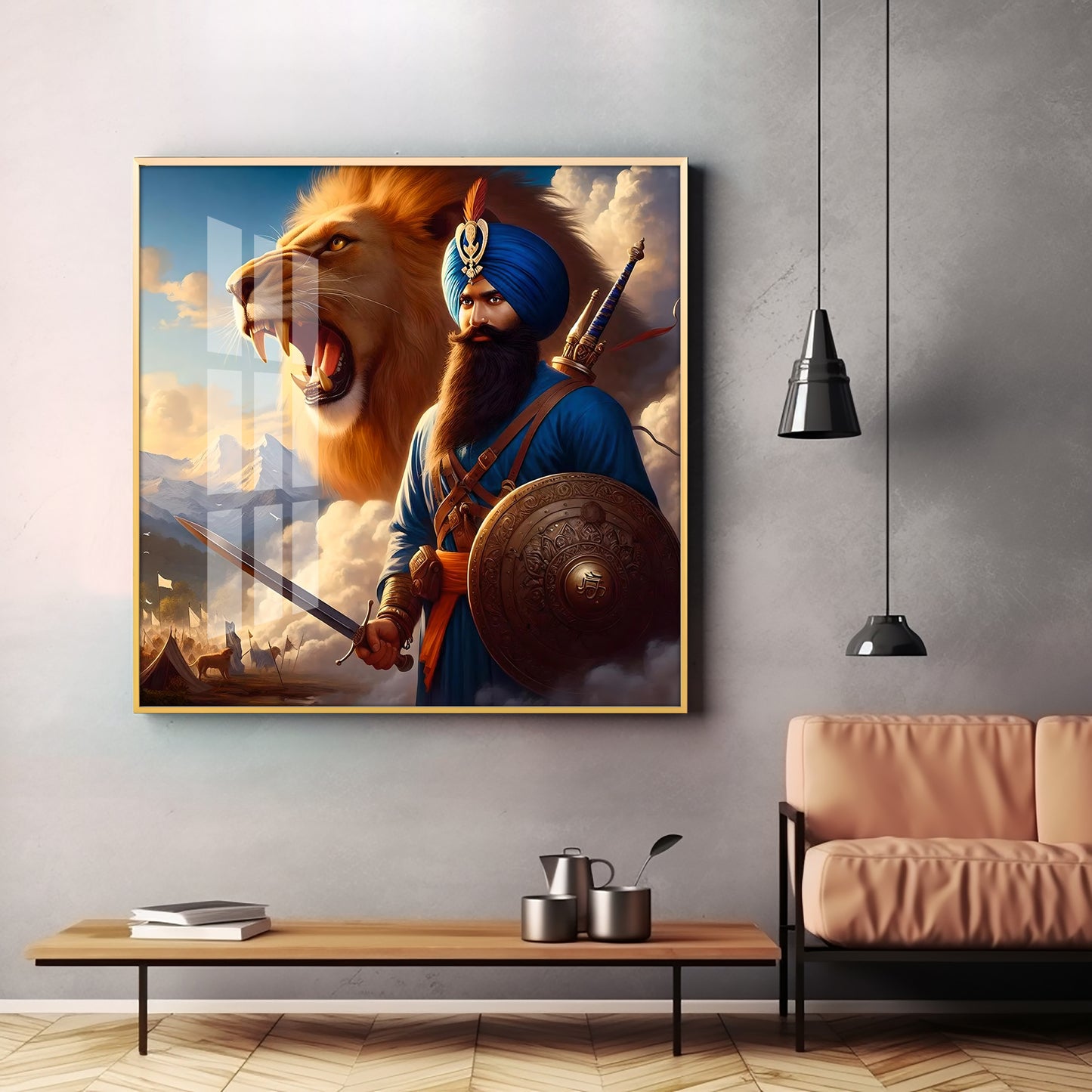 Turban Warrior Premium Acrylic Square Wall Art