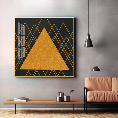 Abstract Geometric Figure Triangle Premium Acrylic Square Wall Art