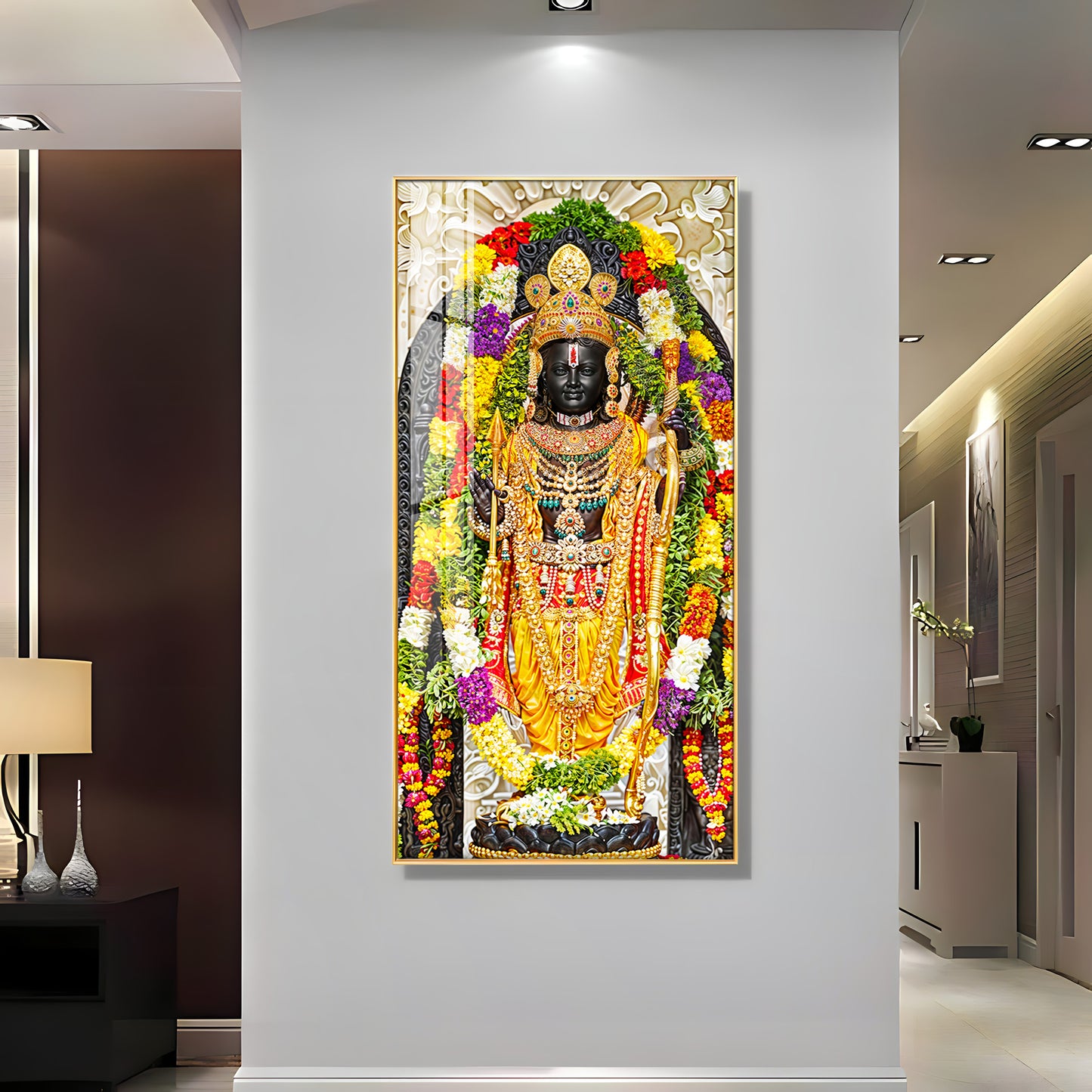 Lord Rama Portray Premium Vertical Wall Art