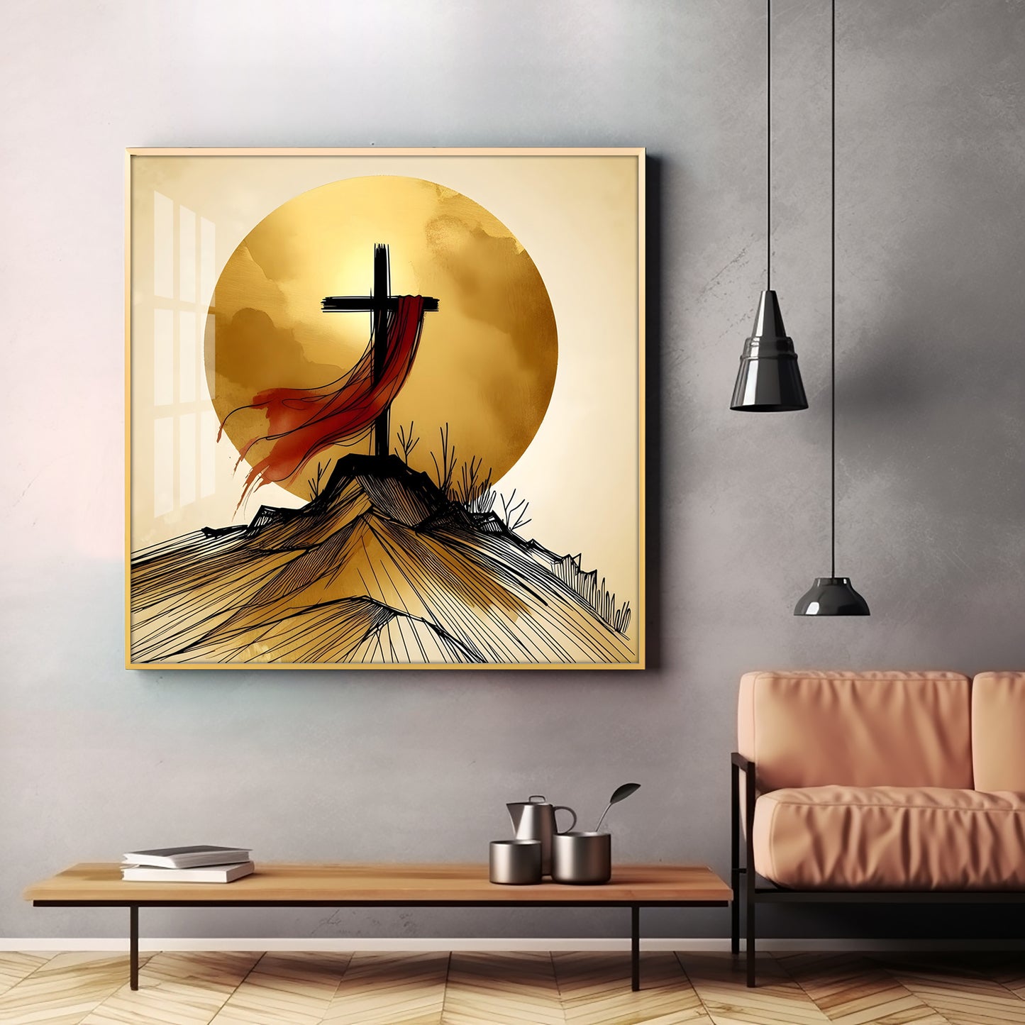 Ascendant Cross Premium Acrylic Square Wall Art