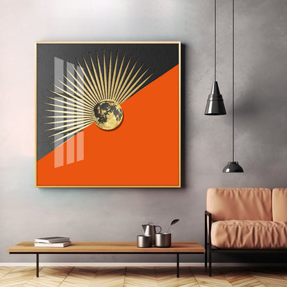 Symbolic Rays Premium Acrylic Square Wall Art