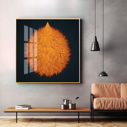 Colorful Fluffy Drops Premium Acrylic Square Wall Art