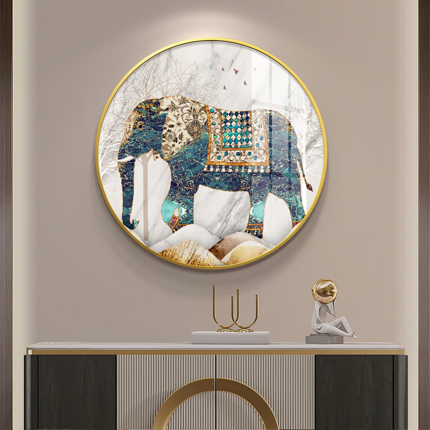 Majestic Alpha Premium Acrylic Round Wall Art