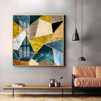 Abstract Colorful Patterns Premium Acrylic Square Wall Art