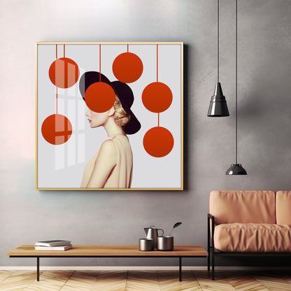 Fashion Polka Dot Premium Acrylic Square Wall Art