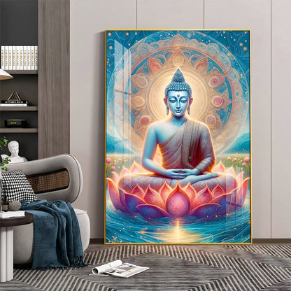 Dharvika buddha Premium Acrylic Vertical Wall Art